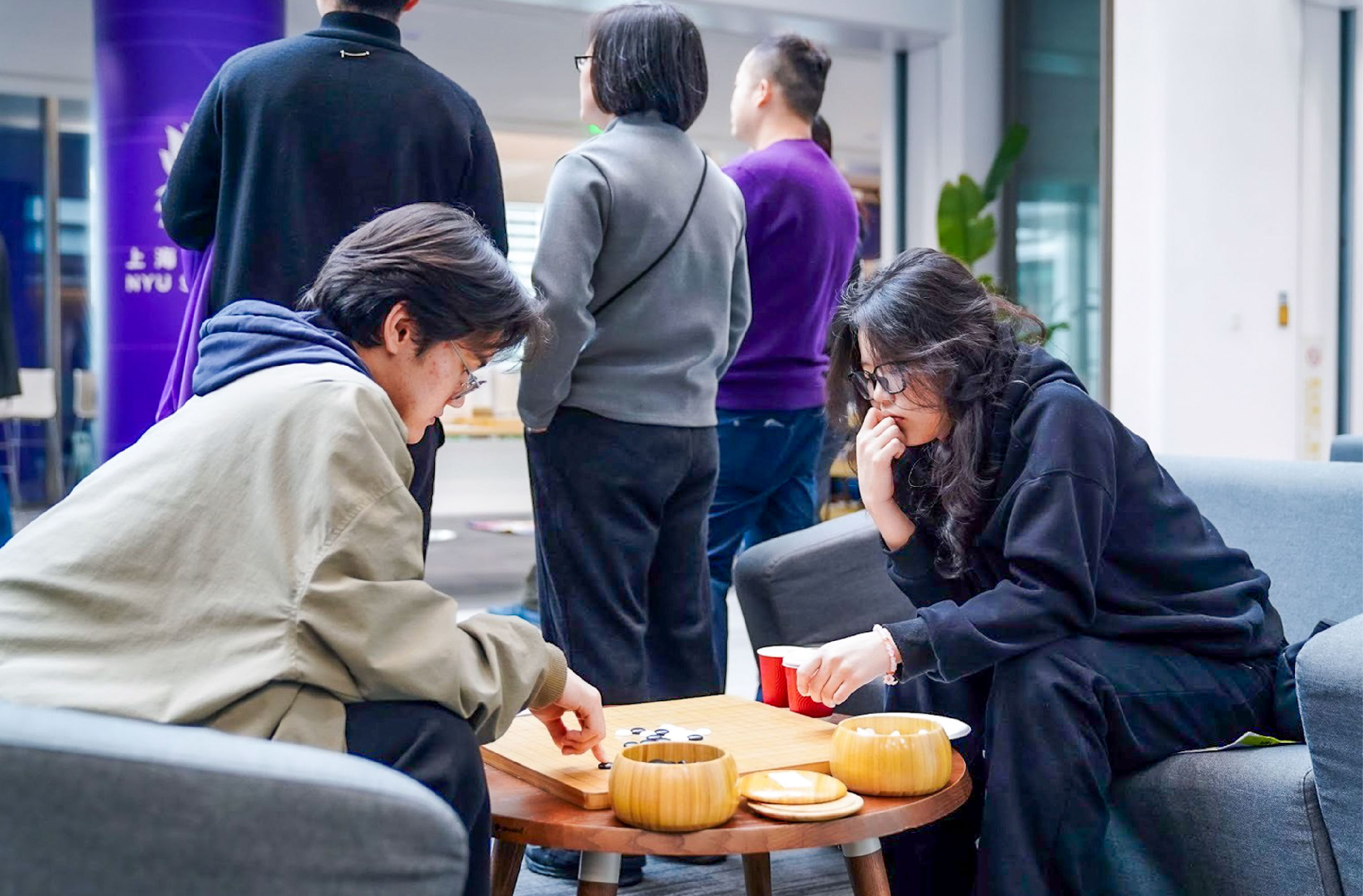 playing a game of Go