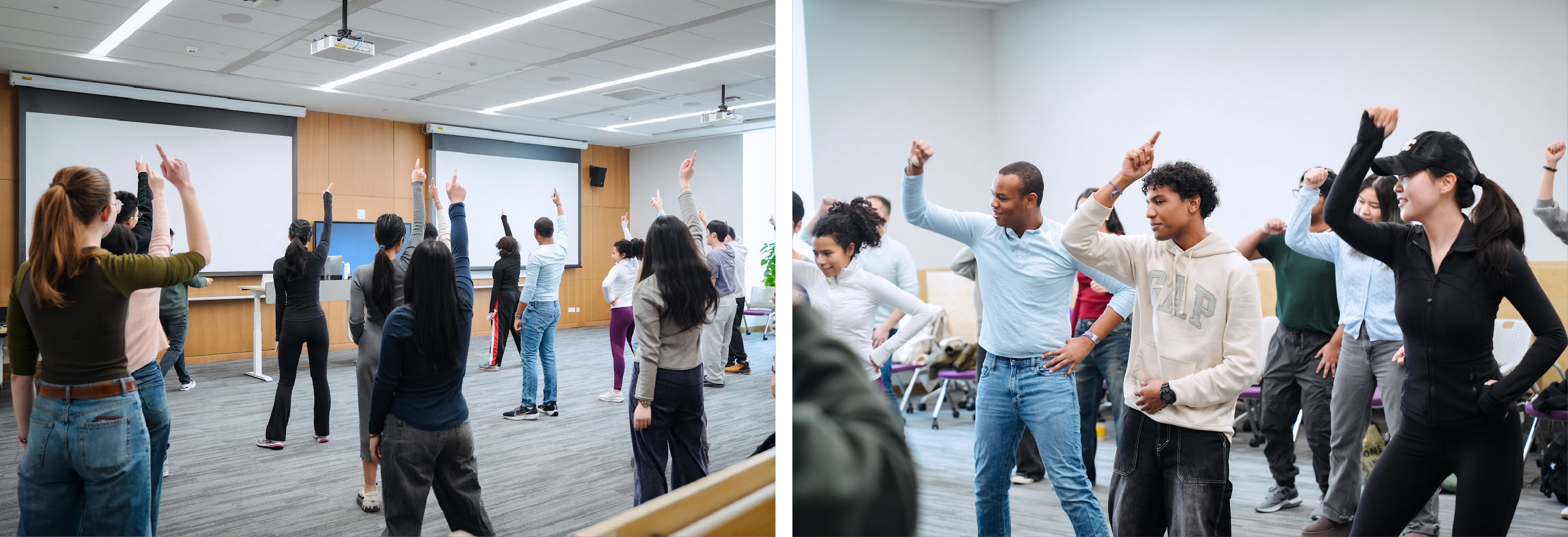 Neuroscience major Tiyannah Santiago ’28 led the group in a fun Zumba dance routine, followed by a stretch and cool-down session. 