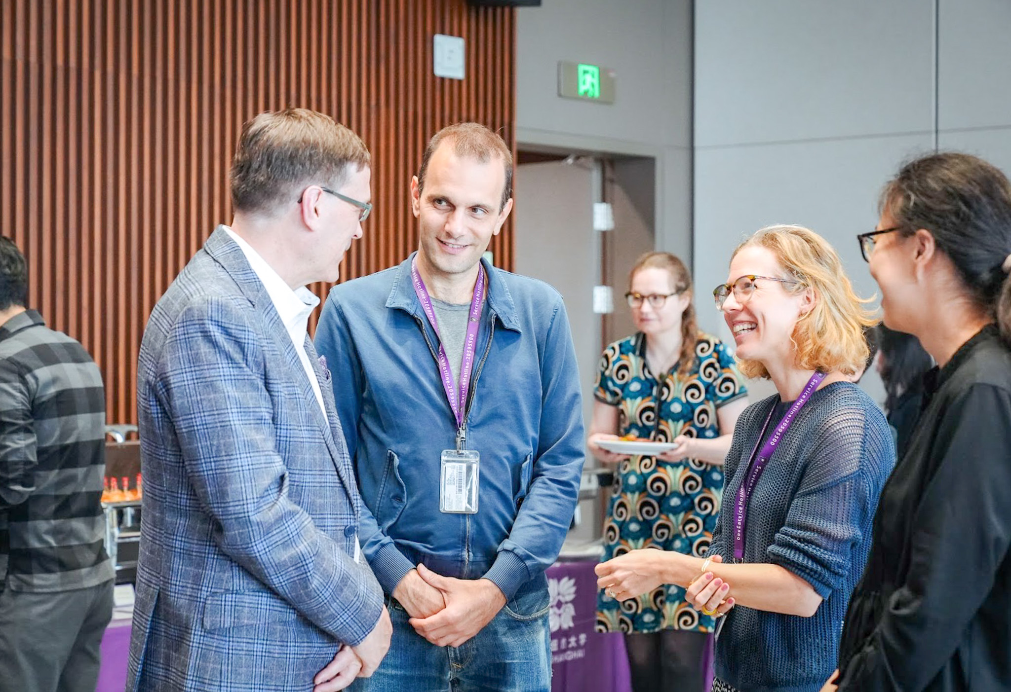 faculty mingling at the reception