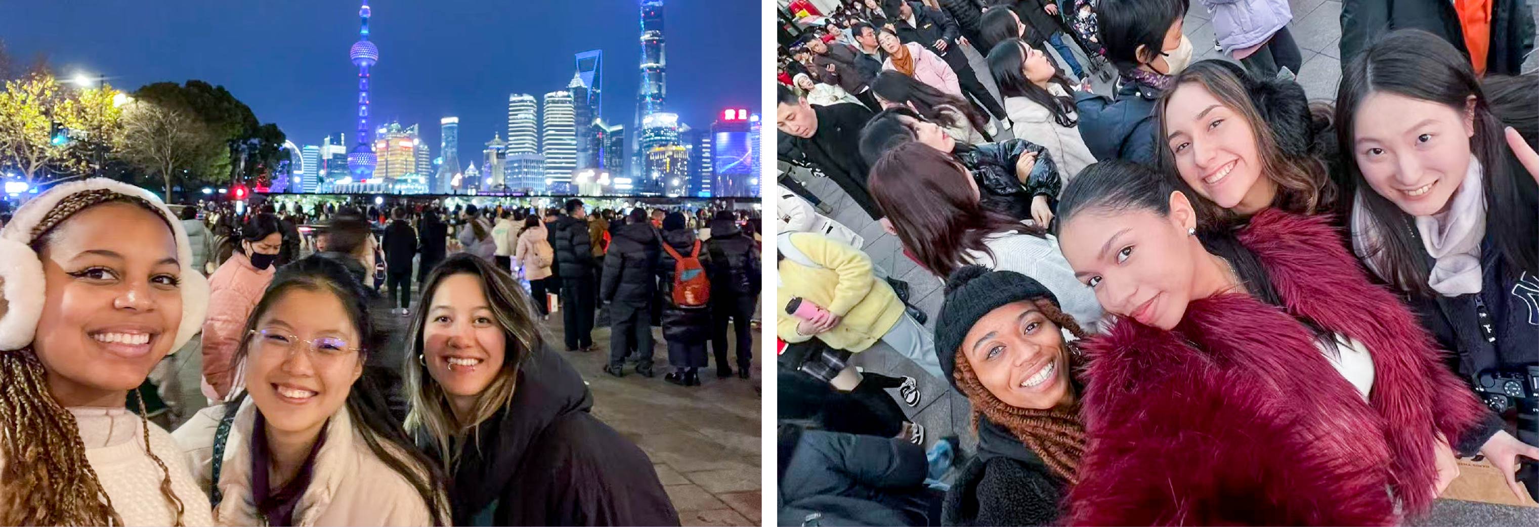 students visiting shanghai