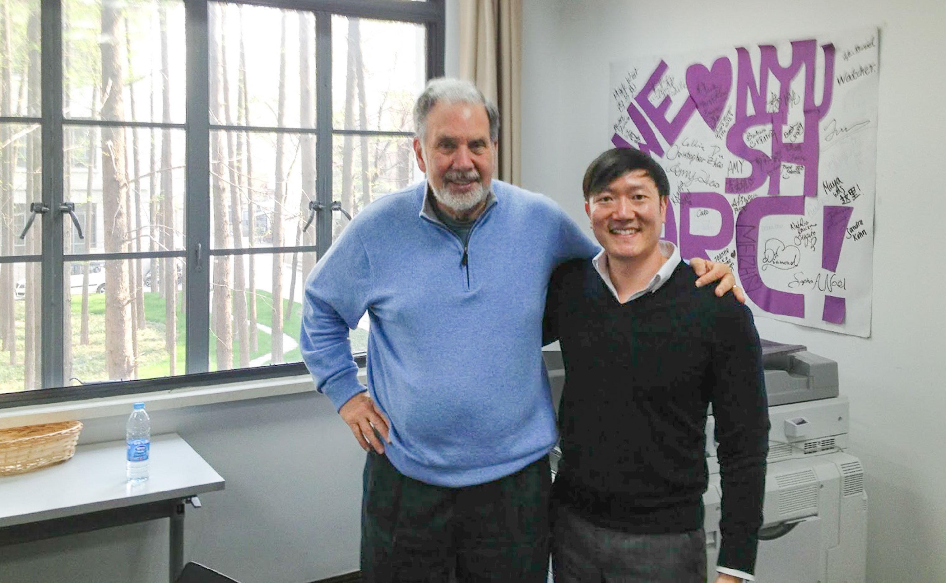  Ray pictured with former President John Sexton at ECNU 