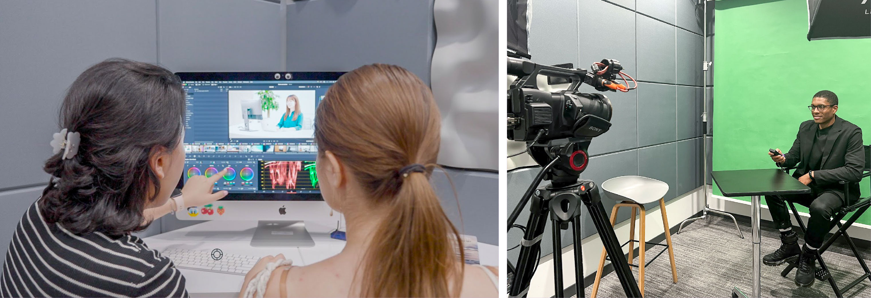 NYU Shanghai faculty and students engage with our One Button Studio.