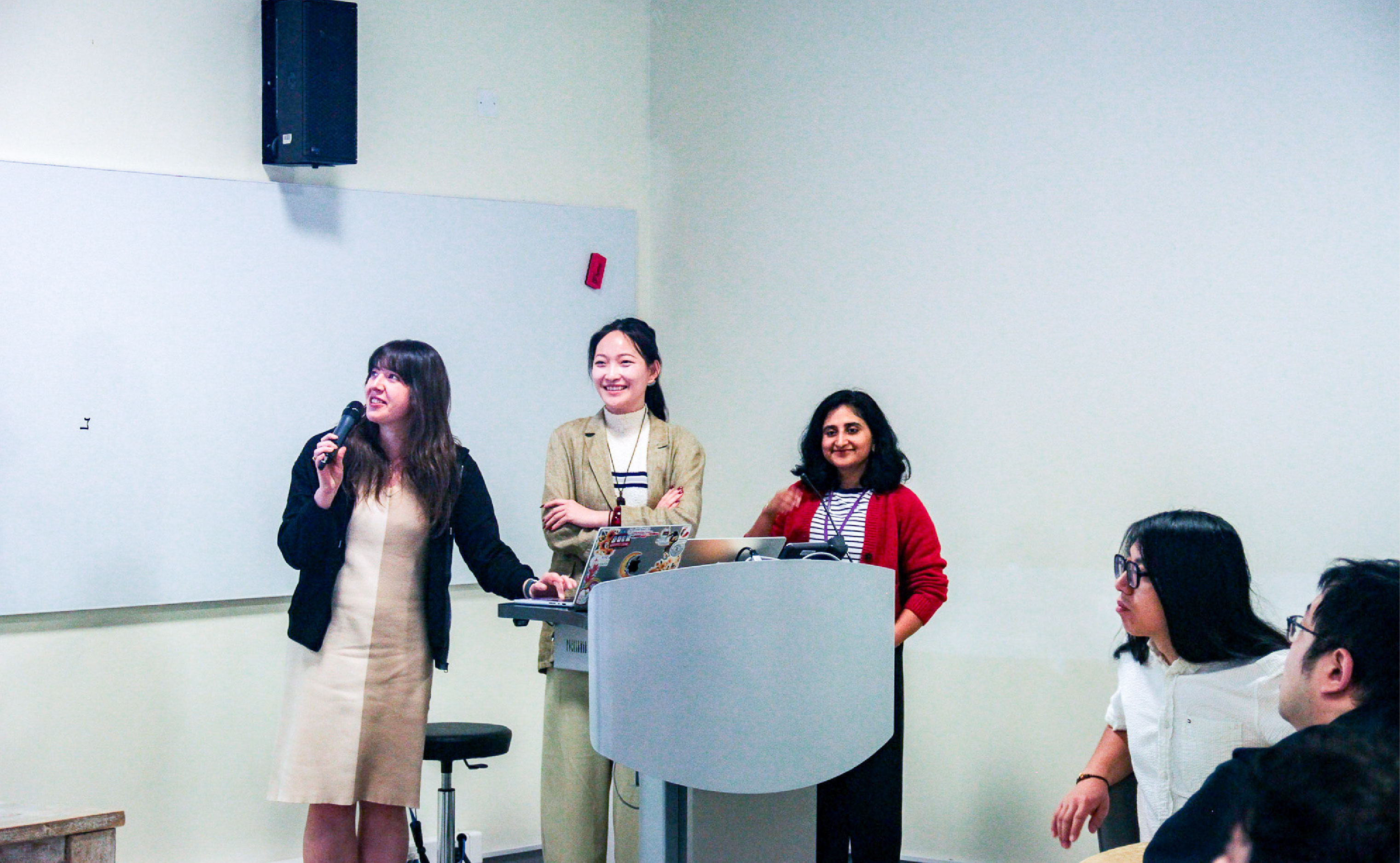 Faculty from each campus presenting on research initiatives