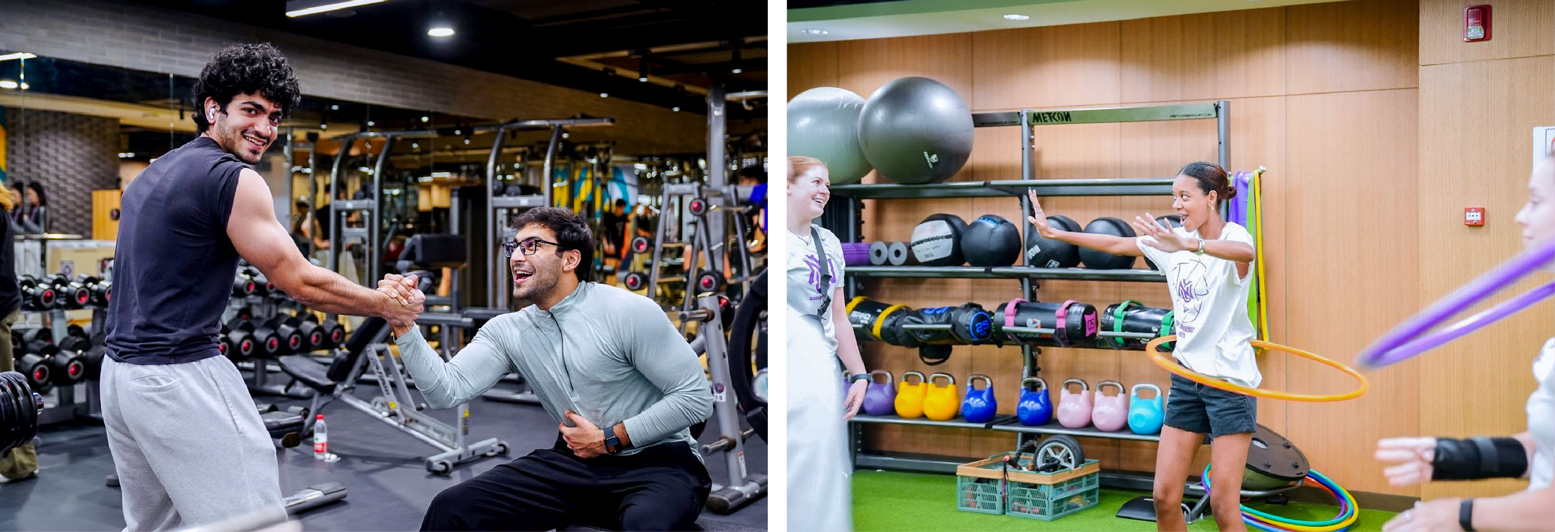 Students using equipment at the Fitness Center