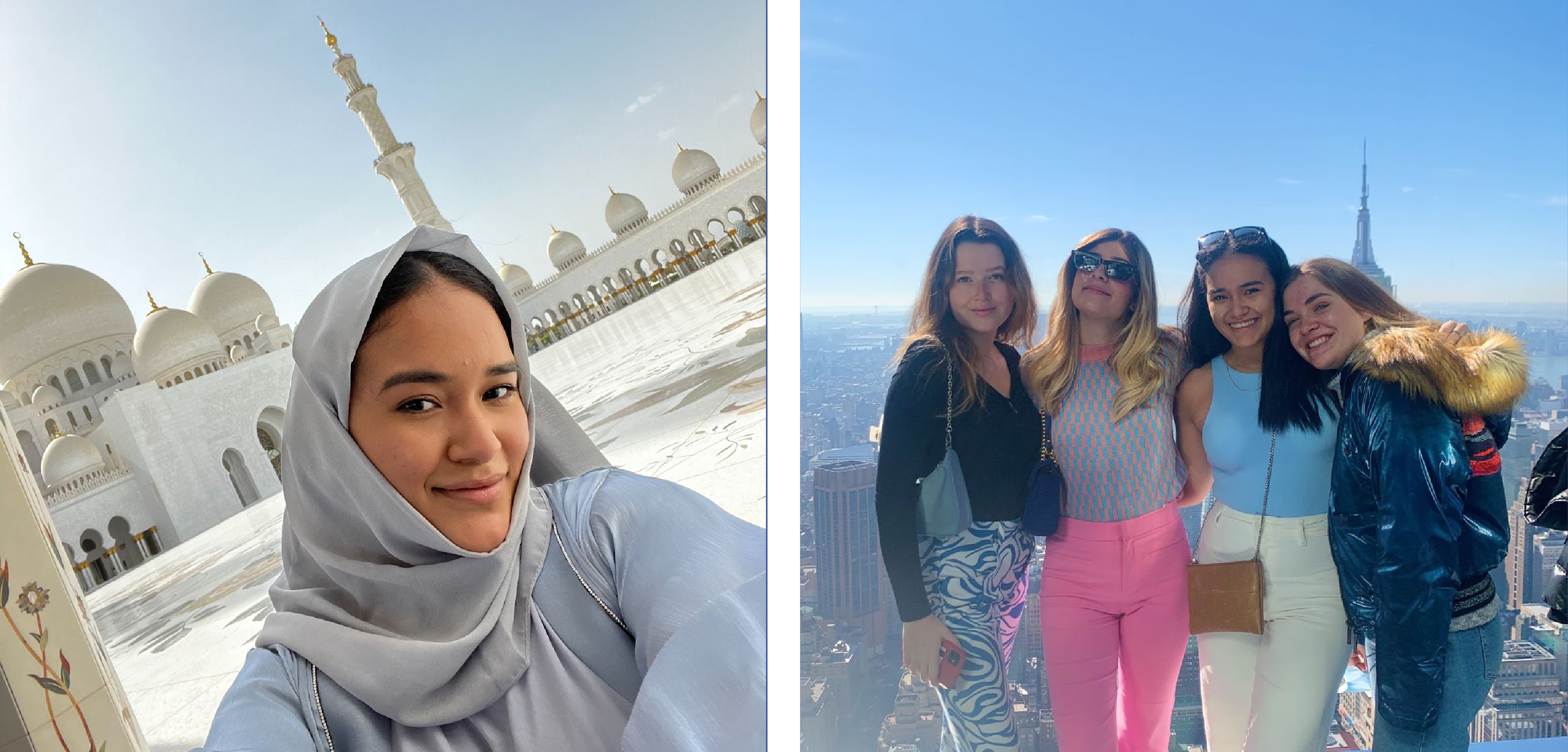 studying away in Abu Dhabi and New York
