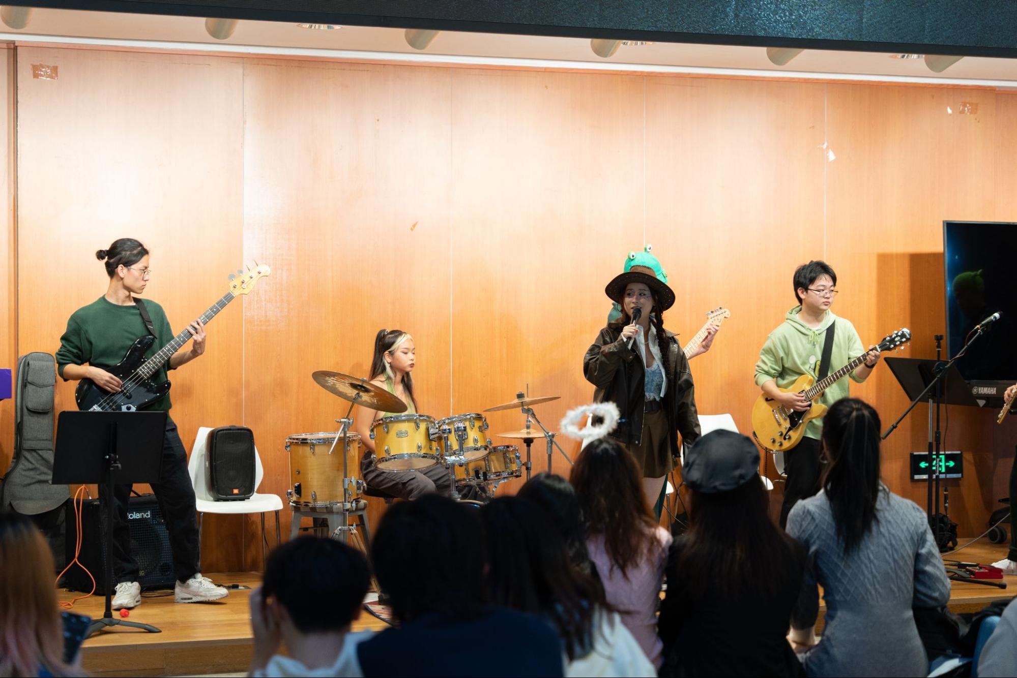 The band Century Avocado playing on stage