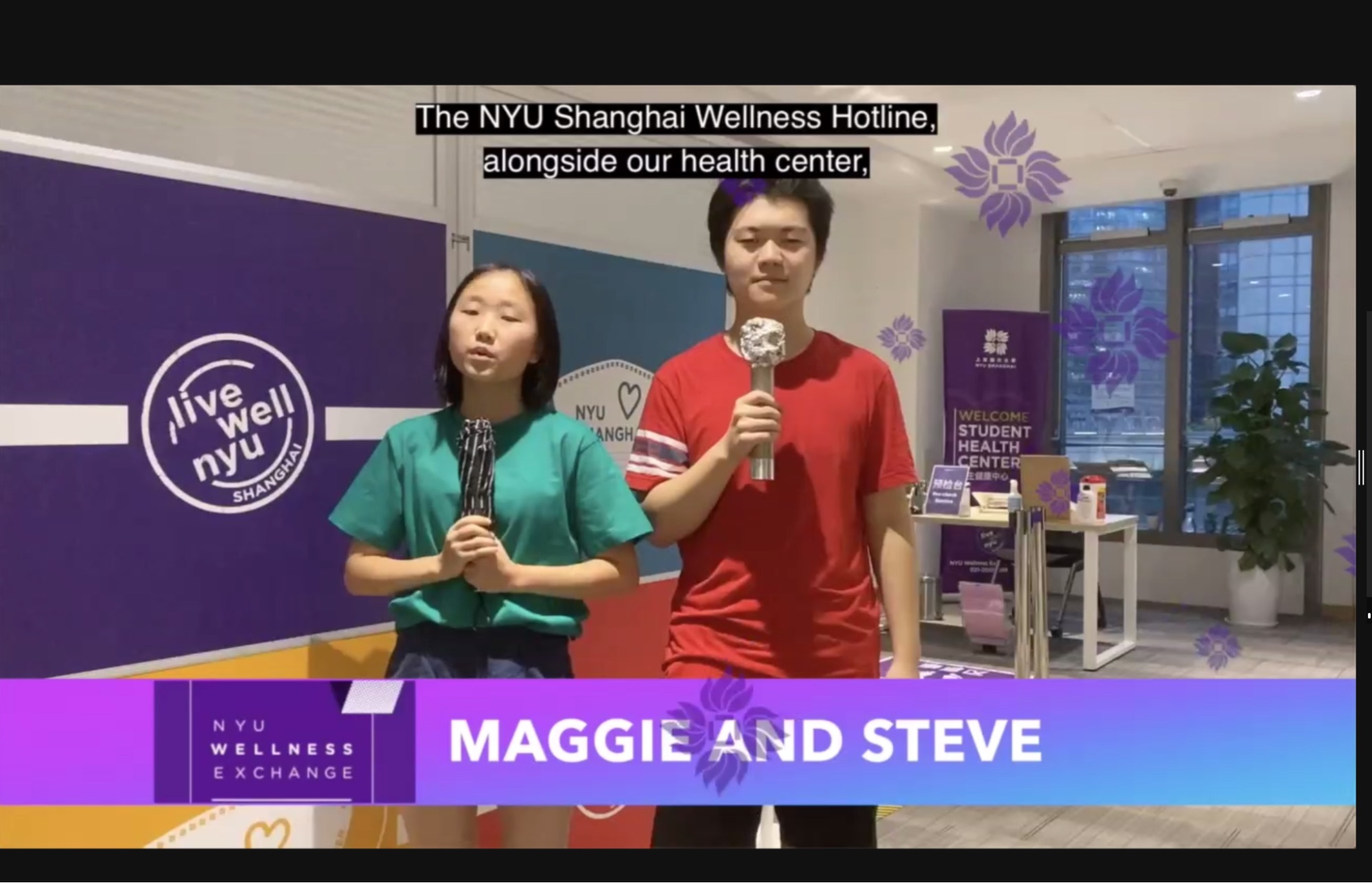 Cast members Maggie and Steve share about the Student Health Center servi es