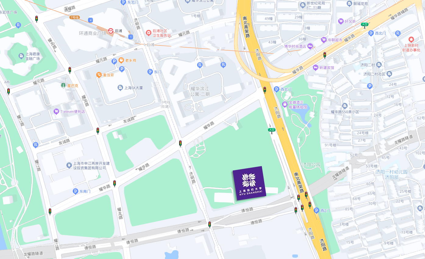 NYU Shanghai Jingyao residence hall map