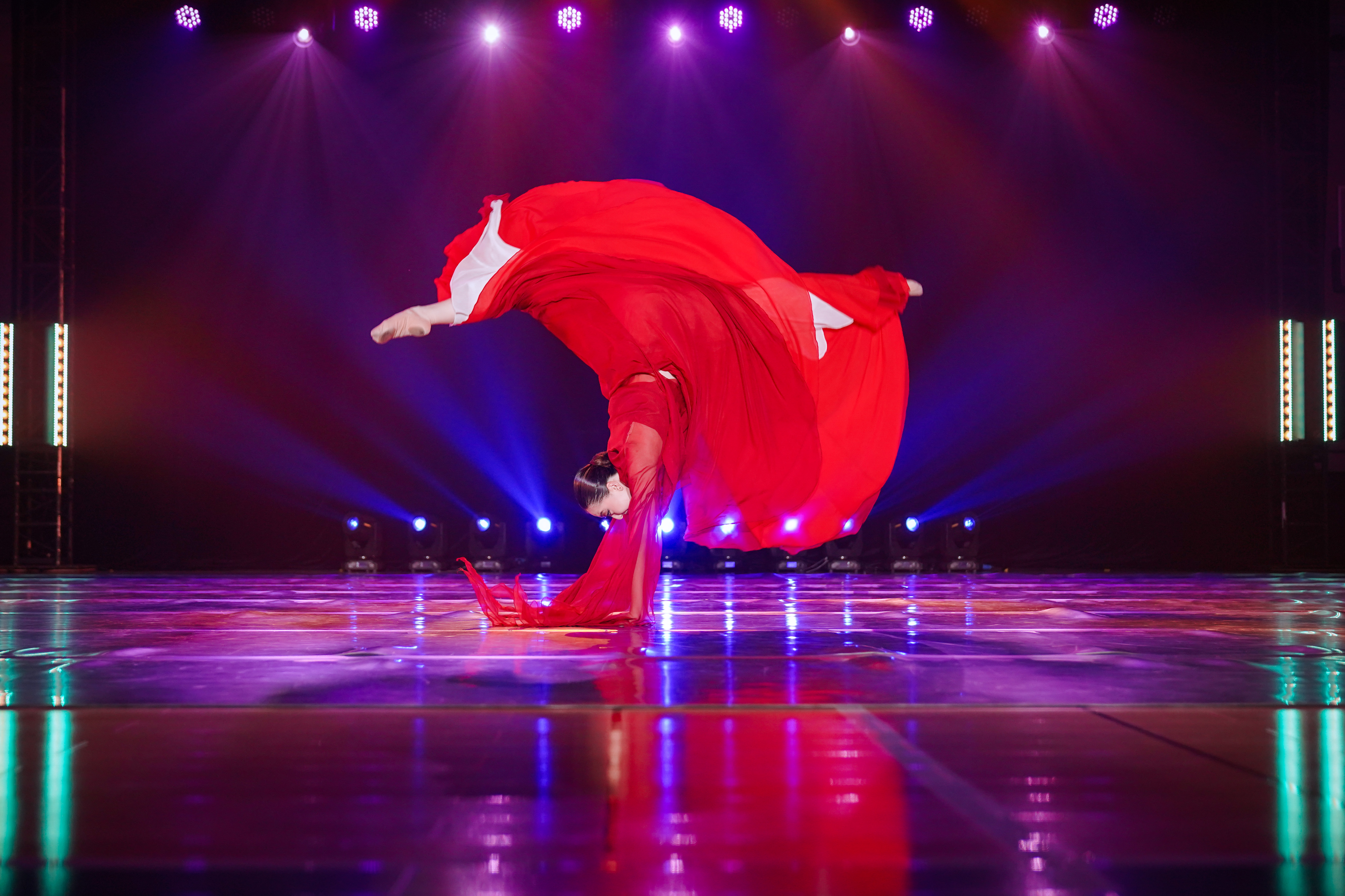 Dancer in a red dress 