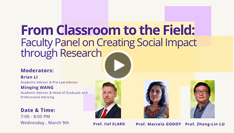 From Classroom to the Field: Faculty Panel on Creating Social Impact through Research