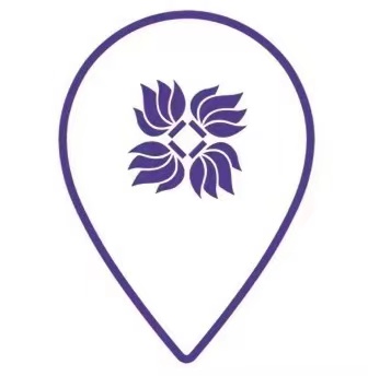 purple and white course logo 