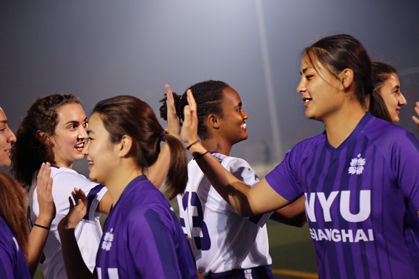 NYU Shanghai and NYU Abu Dhabi Go Head to Head in First Women’s Soccer Match  