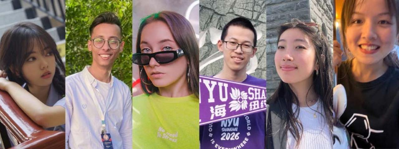 a collage of the 6 student's faces