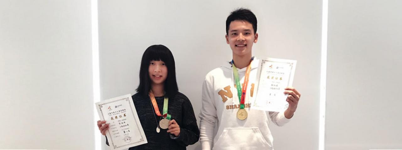 Freshmen Yang Zhiheng and Bao Handan Bring Tennis Glory from 16th Shanghai Games to NYU Shanghai
