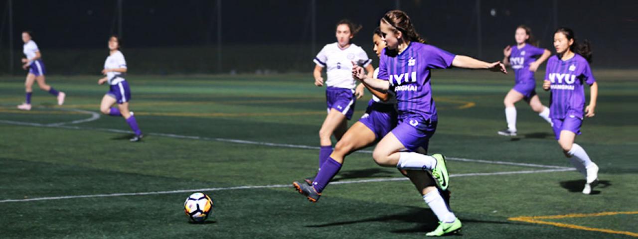 NYU Shanghai and NYU Abu Dhabi Go Head to Head in First Women’s Soccer Match