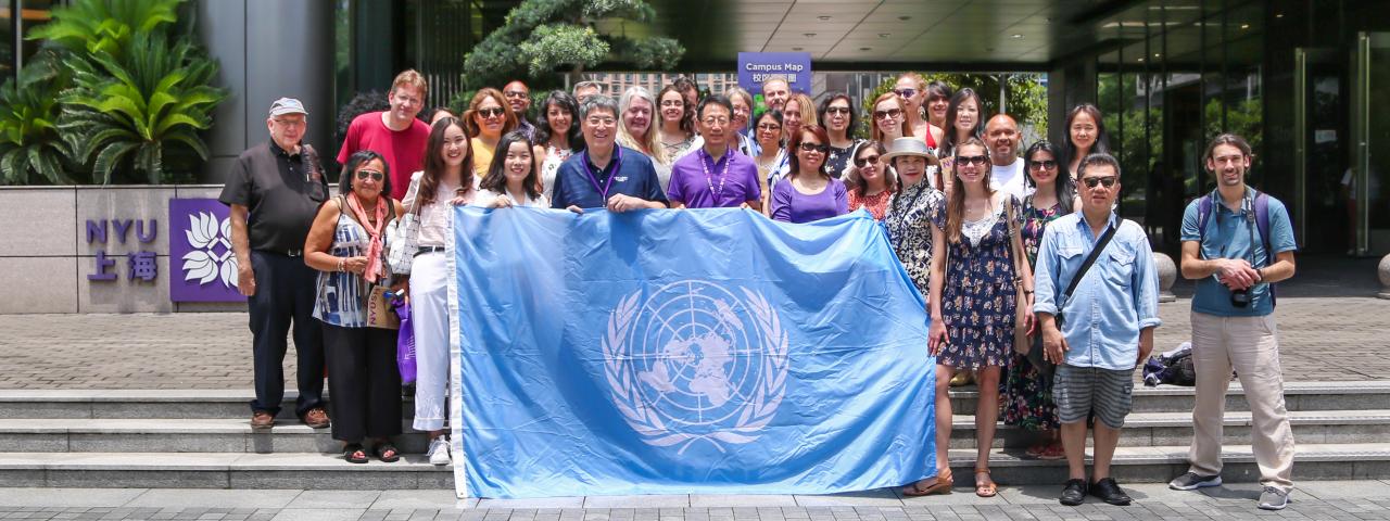 UN delegation on campus