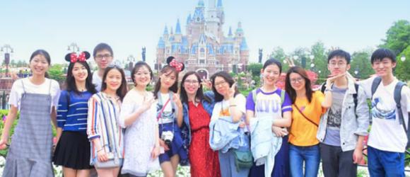 A group of students