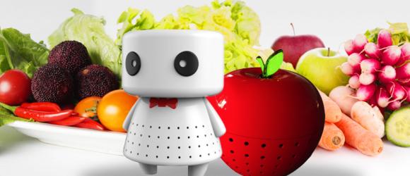 A robot with fruits