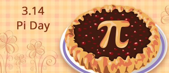 Illustration of a pie and the pi symbol
