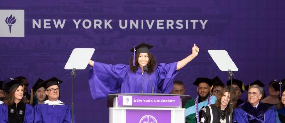 deziree harmon at nyu ceremony