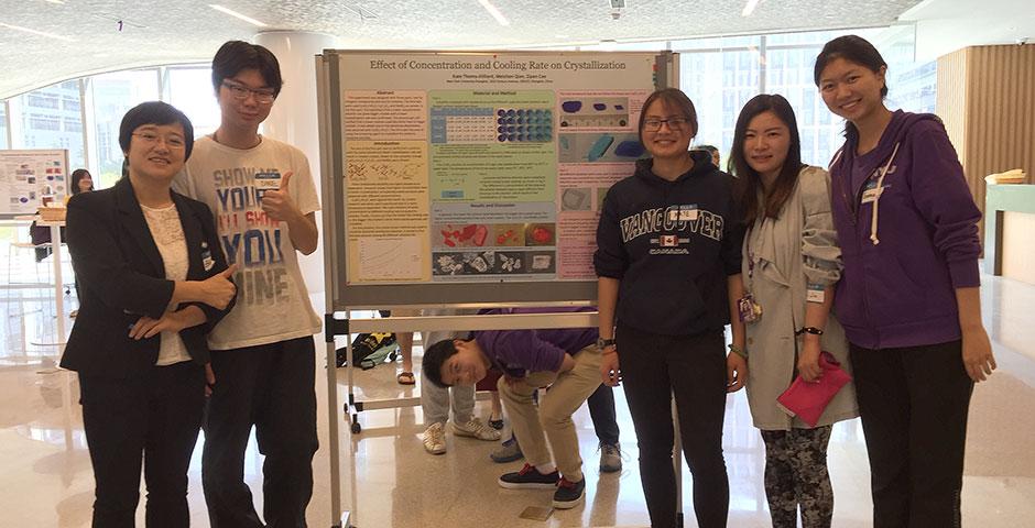 Foundations of Science Chemistry students present their two-month findings on crystal growth. May 12, 2015.