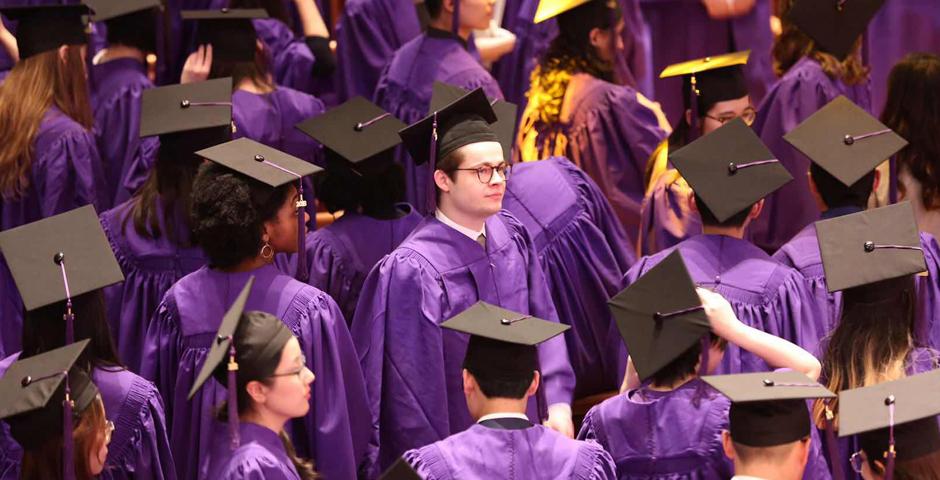 NYU Shanghai's Class of 2018 were honored at a commencement ceremony held at the Shanghai Oriental Arts Center. （Photo by: NYU Shanghai）