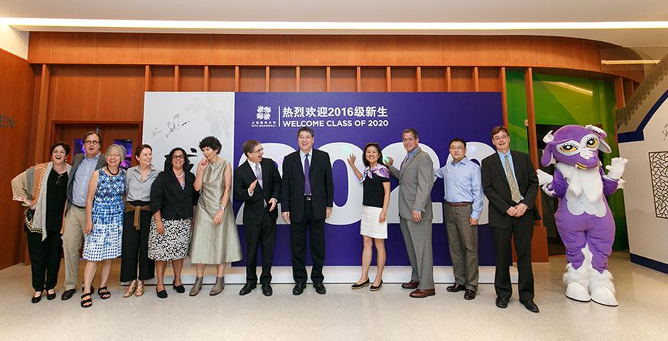 NYU Shanghai officially welcomed new students into the NYU family this weekend in a Convocation ceremony held on campus. As they entered the hall, each student placed a light on a poster spelling out 2020, symbolising their coming together as one class. Echoing this year's theme, Flourish, we wish the Class of 2020 an exciting four years of growth and discovery.  (Photo by: NYU Shanghai)