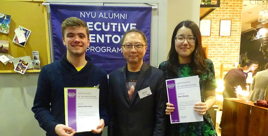 The NYU Alumni Office and Career Development Center hosted the second annual NYU Alumni Executive Mentor Appreciation Dinner on May 5. Some 50 alumni mentors and student protégés gathered to celebrate the rewards of their partnership. (Photos by: NYU Shanghai)
