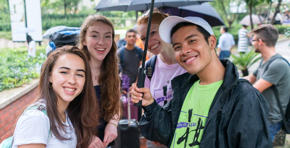 Students from 47 countries around the world moved into their new home at Jinqiao residence today. Here are some of our favorite moments from an at times very wet Move-In Day! (Photo by: Mick Ryan )