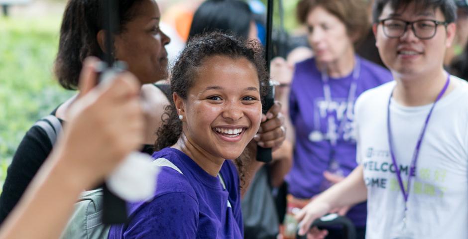 Students from 47 countries around the world moved into their new home at Jinqiao residence today. Here are some of our favorite moments from an at times very wet Move-In Day! (Photo by: Mick Ryan )