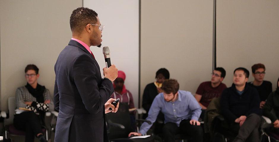 Students and faculty discuss various issues of racism at an open forum event. March 5, 2015. (Photo by Sunyi Wang)
