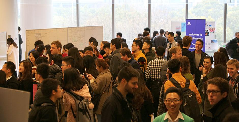 BarCamp returns to NYU Shanghai with a full day of tech-related workshops and presentations for both students and the public. March 14, 2015. (Photo by Sunyi Wang)