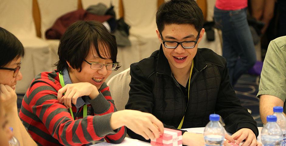 Admitted international students for the Class of 2019 experienced NYU Shanghai through a weekend of activities held on campus and around Shanghai. April 10-12, 2015. (Photo by Dylan J Crow)