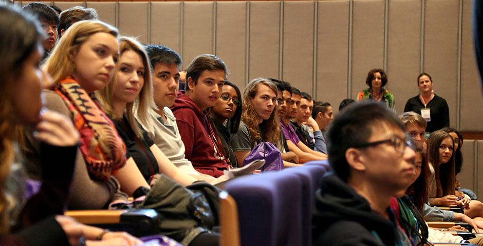 Admitted international students for the Class of 2019 experienced NYU Shanghai through a weekend of activities held on campus and around Shanghai. April 10-12, 2015. (Photo by Dylan J Crow)