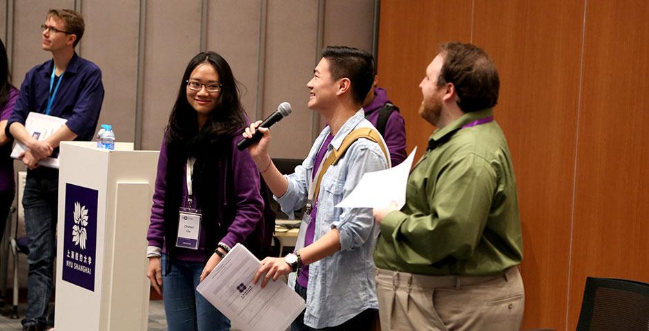 Admitted international students for the Class of 2019 experienced NYU Shanghai through a weekend of activities held on campus and around Shanghai. April 10-12, 2015. (Photo by Dylan J Crow)