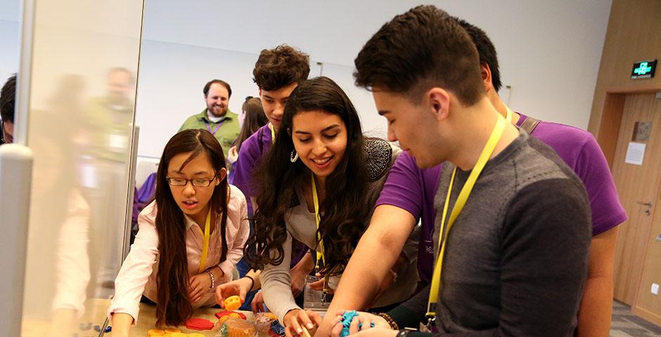 Admitted international students for the Class of 2019 experienced NYU Shanghai through a weekend of activities held on campus and around Shanghai. April 10-12, 2015. (Photo by Dylan J Crow)