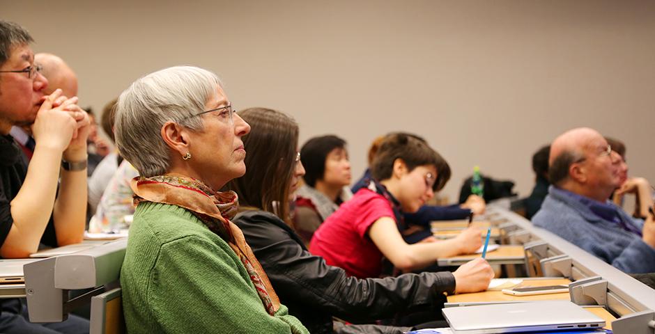 Professor Stephen Small discussed the molecular mechanisms in gene expression on February 17. (Photo by: Xinyi Xu)