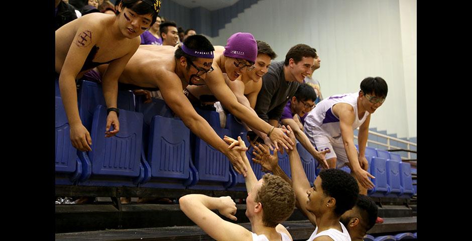 NYU Shanghai faces off against Duke Kunshan University in women's volleyball and men's basketball as part of Viva La Violet Week. April 18, 2015. (Photo by Dylan J Crow)