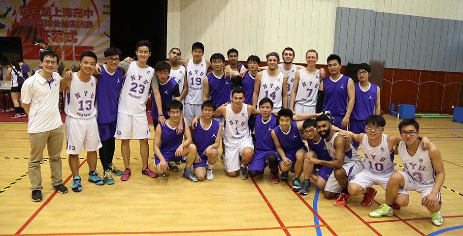 NYU Shanghai faces off against Duke Kunshan University in women's volleyball and men's basketball as part of Viva La Violet Week. April 18, 2015. (Photo by Dylan J Crow)