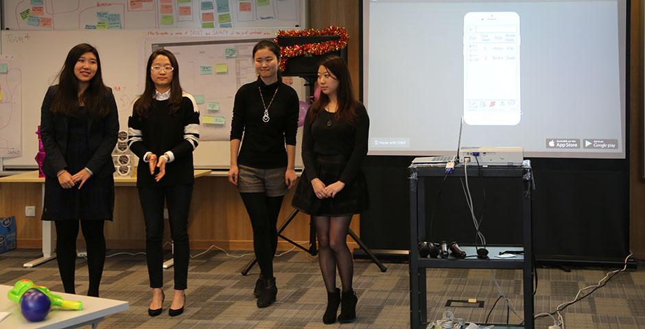 The first-ever DBS Digital Express Challenge at NYU Shanghai provides participants with Design Thinking and Lean Startup methodology training. January 24, 2015. (Photo by Sunyi Wang)