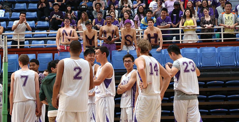 NYU Shanghai faces off against Duke Kunshan University in women's volleyball and men's basketball as part of Viva La Violet Week. April 18, 2015. (Photo by Sunyi Wang)