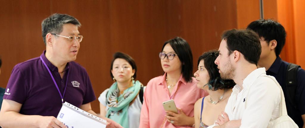 A delegation from the United Nations visited NYU Shanghai on July 18, 2015. (Photo by Jane Xu)