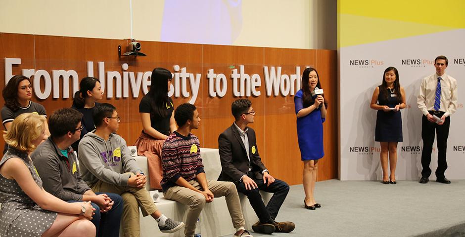 9月16日傍晚，“2015中美大学生对话”活动在上海纽约大学举行，同学们坦诚分享自己的大学梦。稍后，首份中美大学生问卷调查结果将新鲜出炉，共有超过100名美国大学生和近400名中国大学生参与。（摄影：王孙怡）