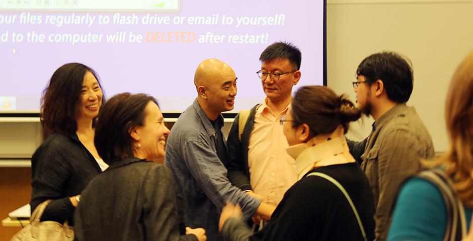 A screening of Zheng Dasheng’s documentary DV China (2003) and panel discussion on October 13, 2015. It was the inaugural event from the program of Making Waves with Moving Images.  (Photo by: Jackie Hu)