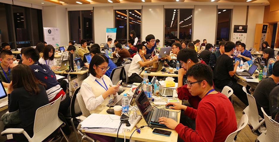 HackShanghai at NYU Shanghai on November 7-8, 2015. (Photo by: Shikhar Sakhuja)