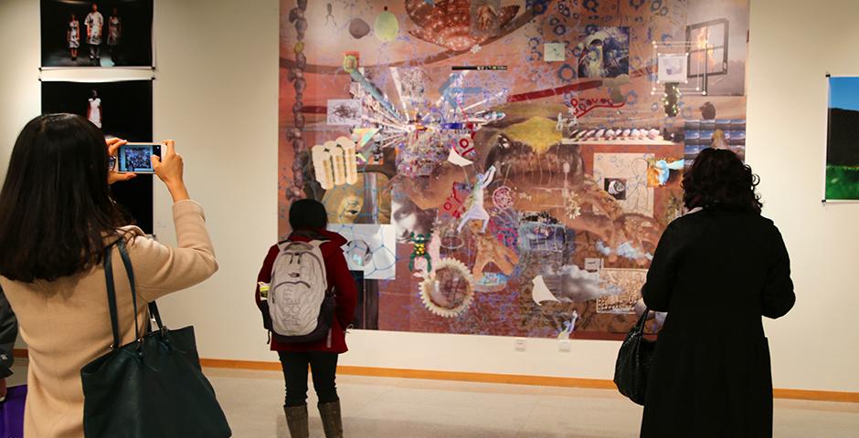 A group show titled REKNOWN, featuring the works of Gerald Pryor and the Chinese artists who studied with him at New York University opened on February 19. (Photo by: Sunyi Wang)