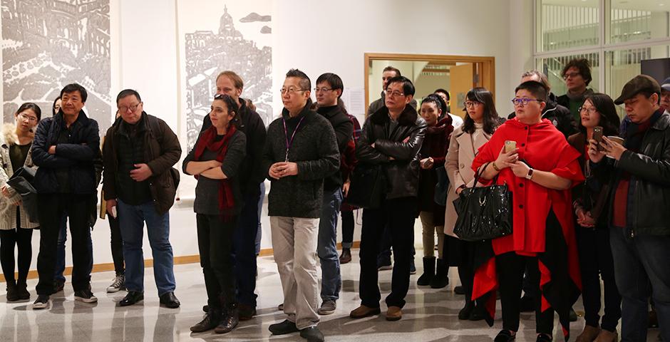 A group show titled REKNOWN, featuring the works of Gerald Pryor and the Chinese artists who studied with him at New York University opened on February 19. (Photo by: Sunyi Wang)