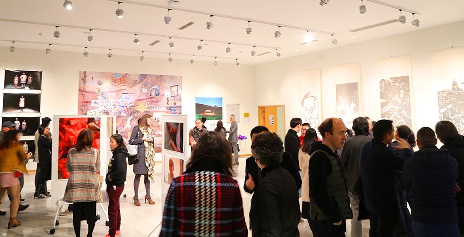 A group show titled REKNOWN, featuring the works of Gerald Pryor and the Chinese artists who studied with him at New York University opened on February 19. (Photo by: Sunyi Wang)