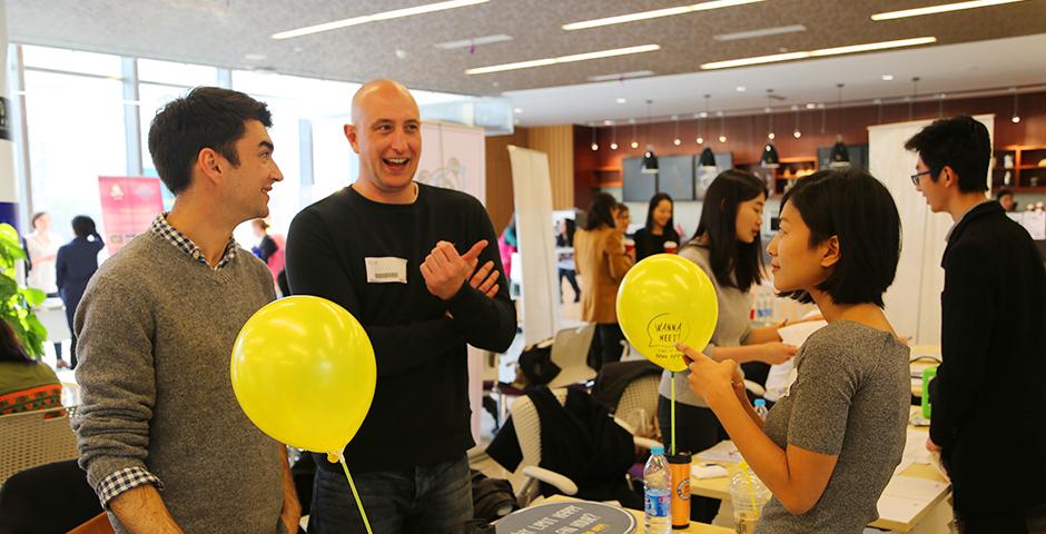 The Spring Internship Fair at NYU Shanghai saw some 22 companies with over 50 representatives recruiting students for internship opportunities on March 25. (Photo by: Shikhar Sakhuja)