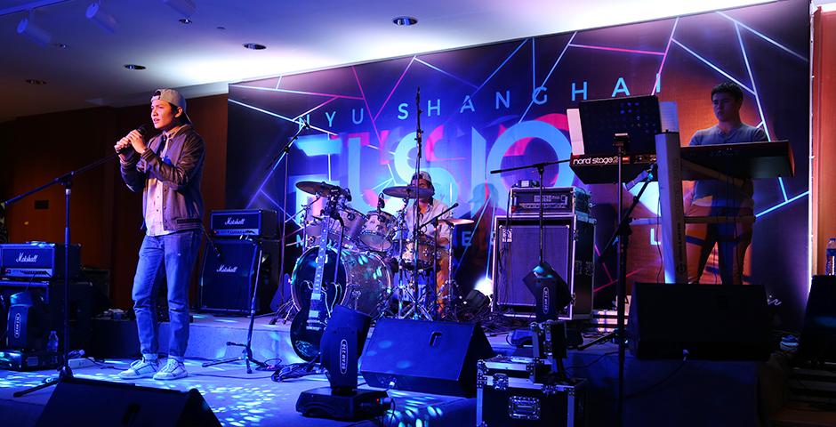 NYU Shanghai hosted the first-ever Fusion Music Festival on March 26, inviting bands from universities across Shanghai to perform speaker-shaking jams. (Photo by: Dylan J Crow)